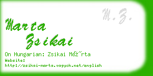 marta zsikai business card